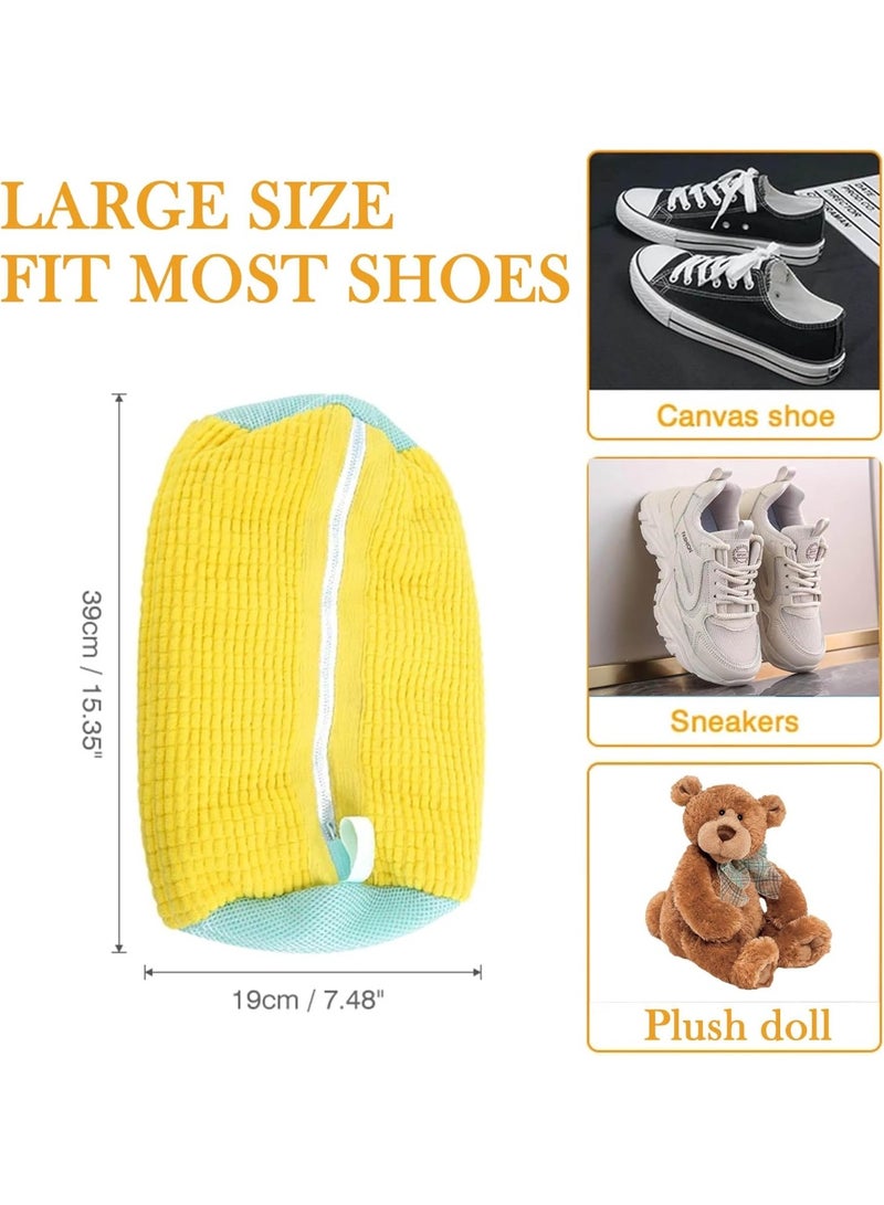 Shoe Washing Machine Bag,Shoe Laundry Bag-Reusable,Hangable,Shoe Bag For Washer And Dryer,Shoe Bag For Washing Machine For All Shoe Types And Sizes.(Yellow 1pc) - Image 2